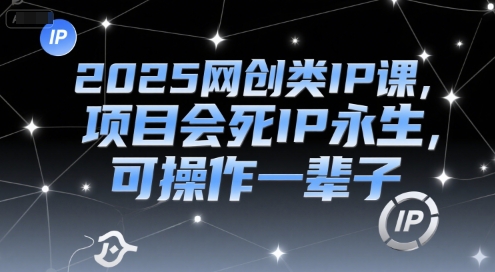 2025网创类IP课，项目会死IP永生，可操作一辈子-冒泡网-兼职资源项目学习教程网