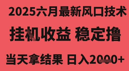 2025六月最新风口技术，无人挂G撸礼物，长期稳定 一个小时收益2k+，小白当天拿结果【揭秘】-冒泡网-兼职资源项目学习教程网