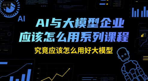 AI与大模型企业应该怎么用系列课程，究竟应该怎么用好大模型-冒泡网-兼职资源项目学习教程网