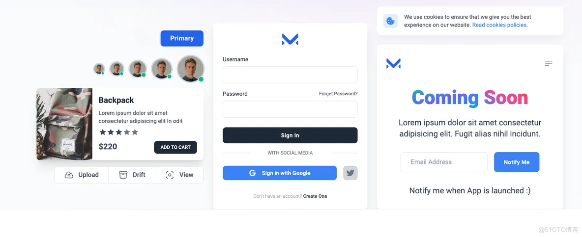 Meraki UI(基于Tailwind CSS构建的开源前端组件库)-冒泡网-兼职资源项目学习教程网