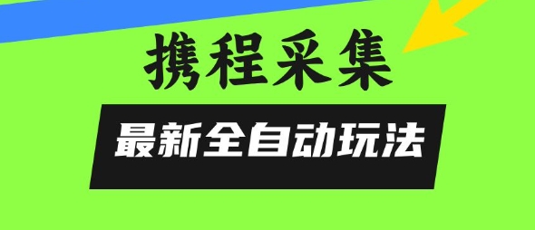 携程信息采集全自动玩法，0风控，无脑开干【揭秘】-冒泡网-兼职资源项目学习教程网