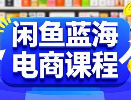 闲鱼蓝海电商课程，手把手助你快速上手，轻松实现闲鱼稳定盈利-冒泡网-兼职资源项目学习教程网
