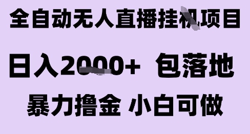 最新全自动抖音无人直播挂G项目，日入2k+ 包落地暴力撸金，小白可做【揭秘】-冒泡网-兼职资源项目学习教程网