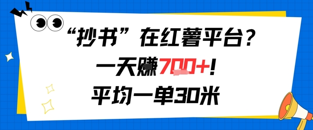 抄书在红薯平台？一天挣几张，平均一单30米，有手就行，新手小白不二之选！-冒泡网-兼职资源项目学习教程网